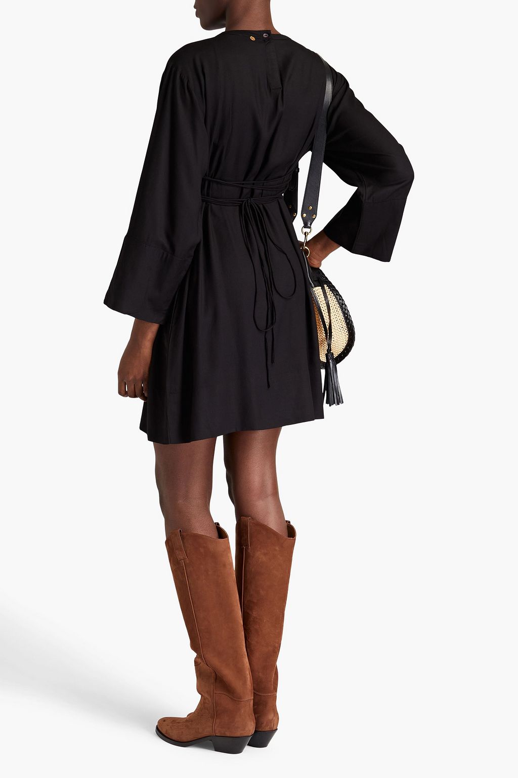 ANTIK BATIK Bettina embroidered crepe mini dress