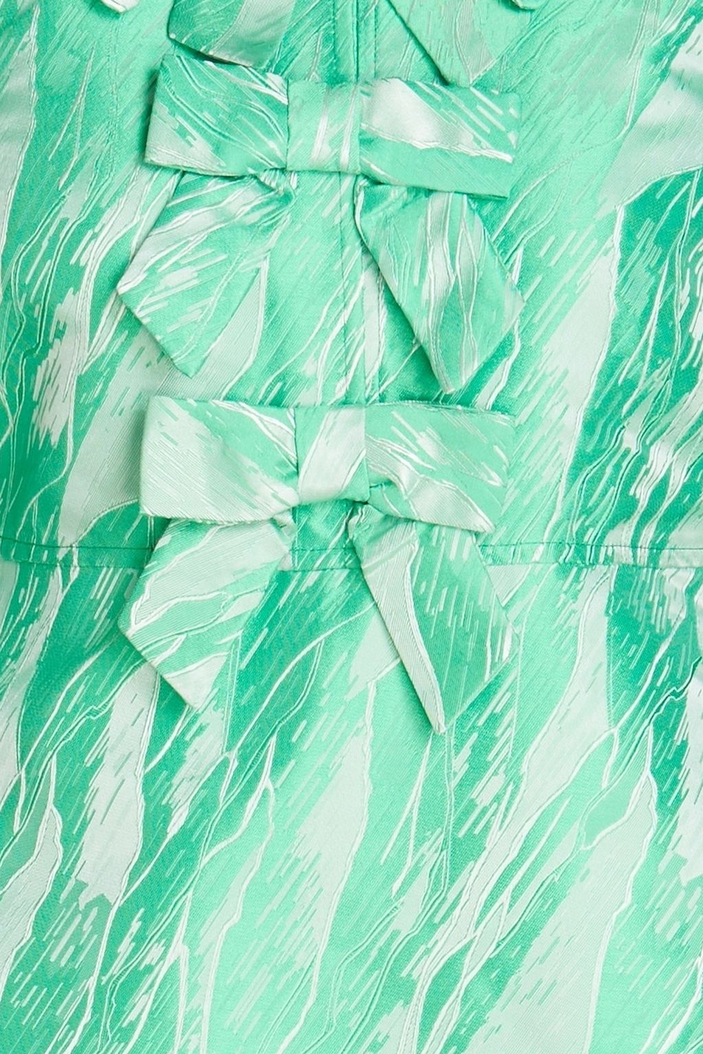 GANNI Bow-embellished jacquard mini dress