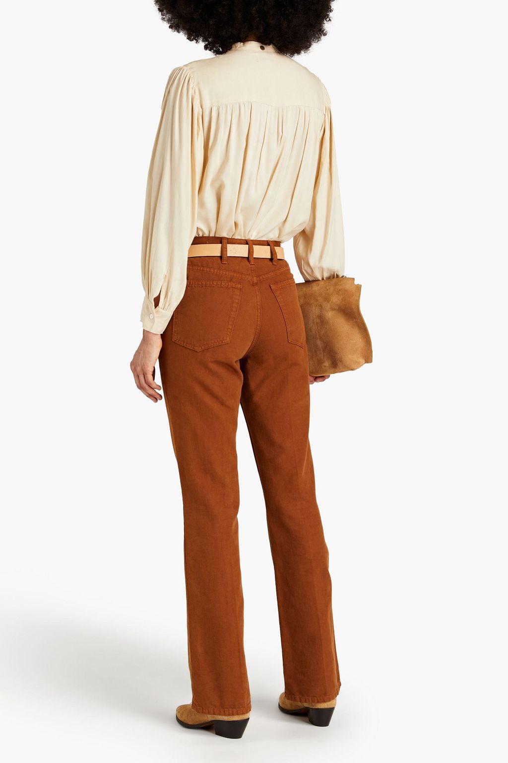 ANTIK BATIK Bettina embroidered crepe blouse