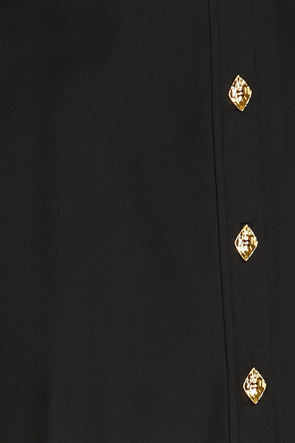 Ganni Summer Noir A-line Black Viscose Skirt With Buttons Woman In Black