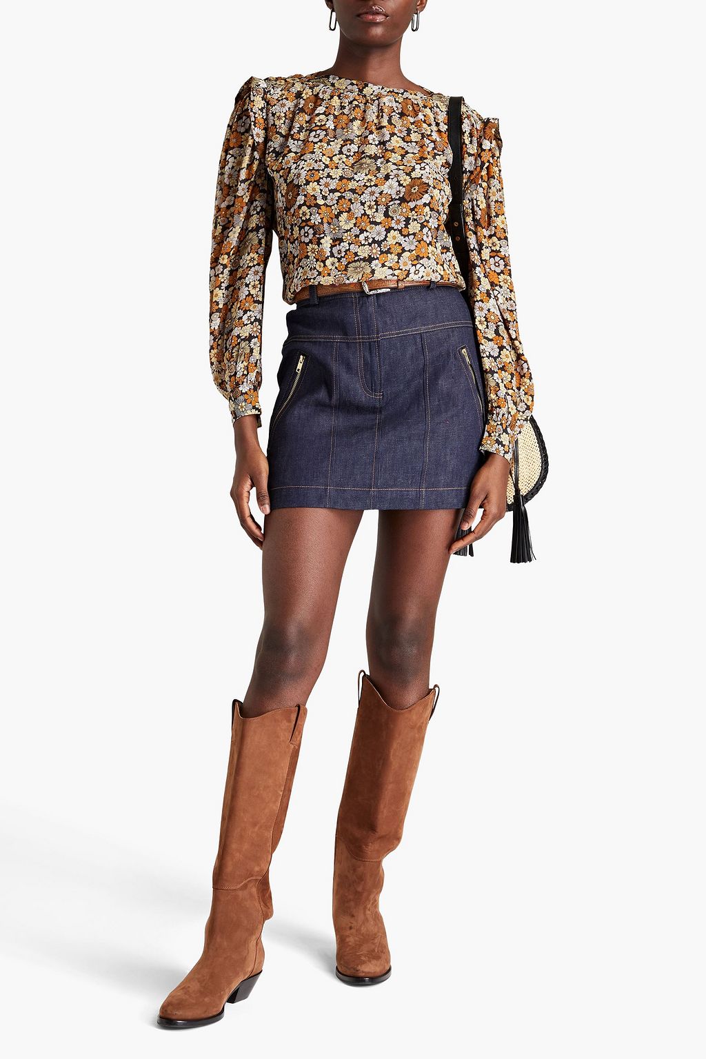 ANTIK BATIK Colline floral-print crepe de chine blouse