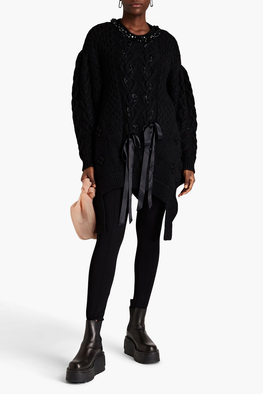 SIMONE ROCHA ブラッシュドケーブルニット セーター