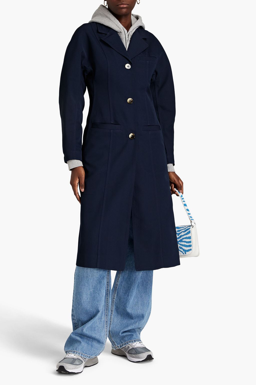 GANNI Twill trench coat