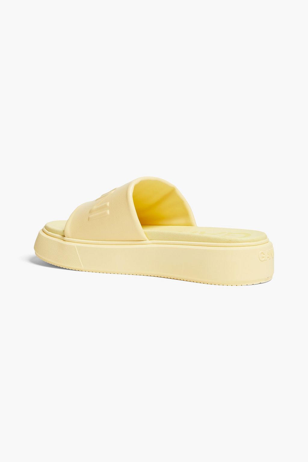 GANNI Embossed platform slides
