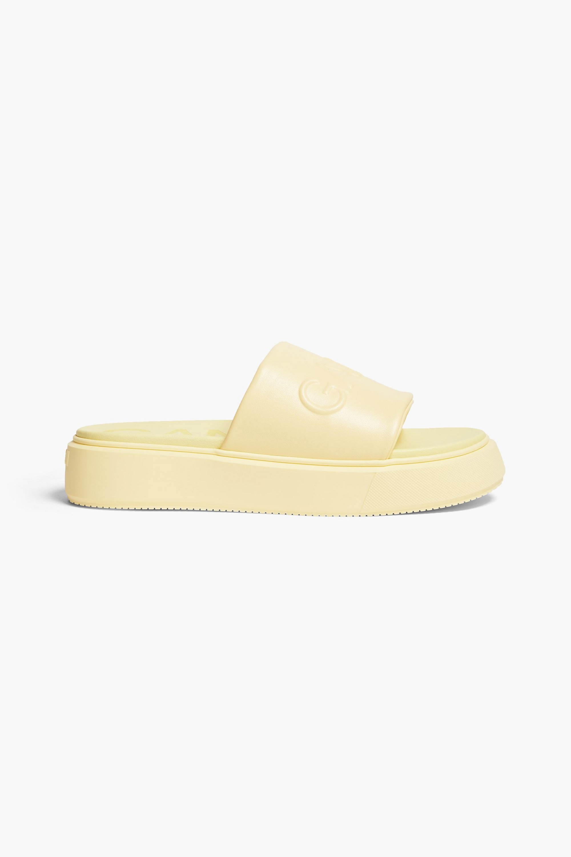 GANNI Embossed platform slides