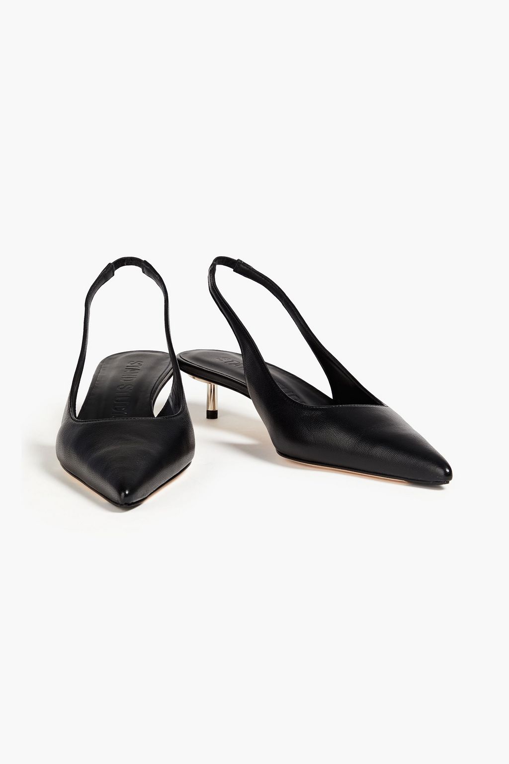 STAND STUDIO Leather slingback pumps