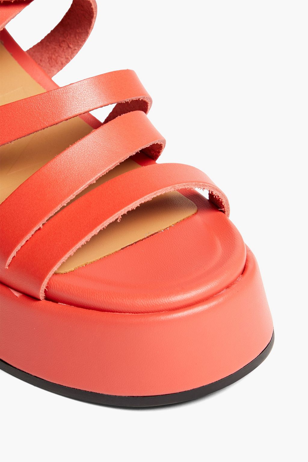GANNI Leather platform sandals