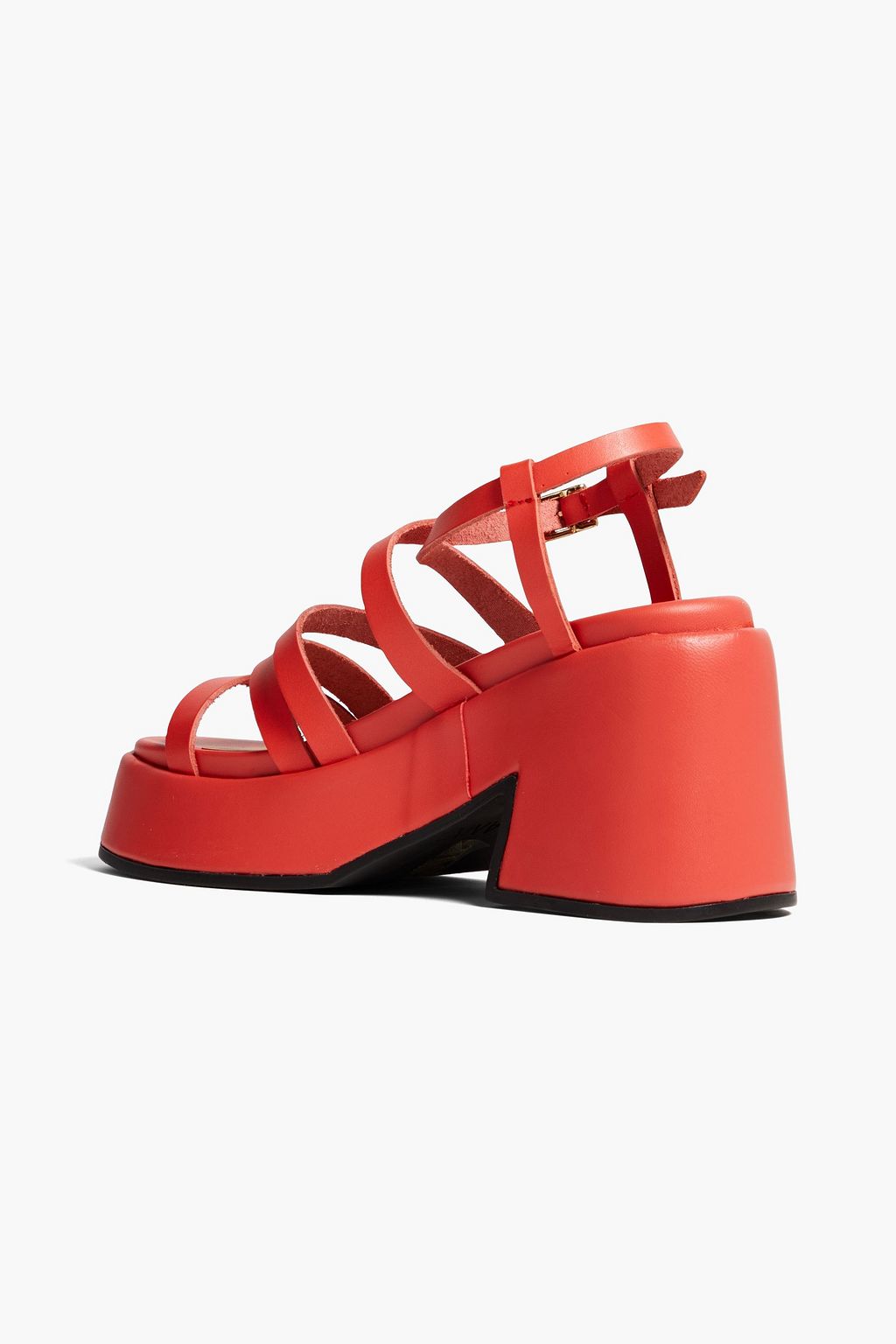 GANNI Leather platform sandals