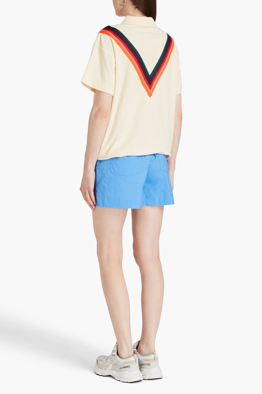 THE UPSIDE Stella striped cotton-terry shirt