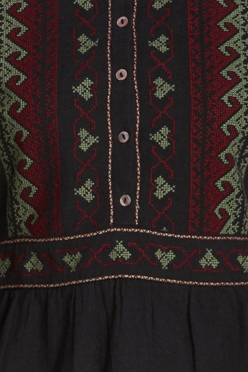 ANTIK BATIK Lyna embroidered cotton-voile peplum blouse