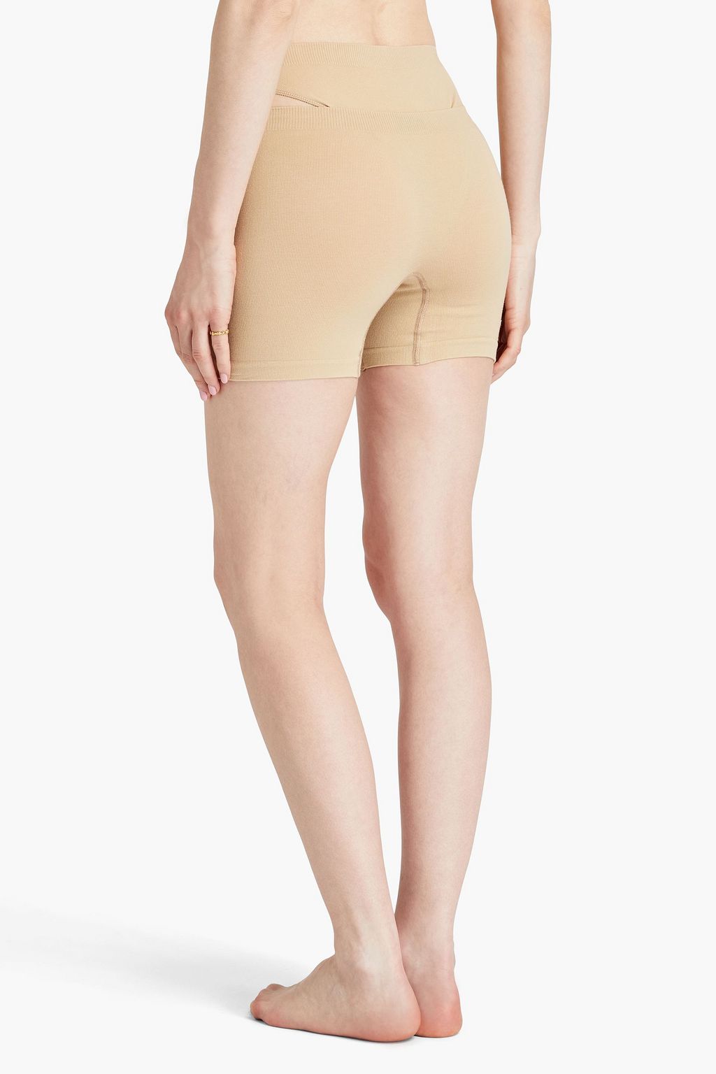 BASERANGE Esther cutout stretch cotton-blend jersey shorts