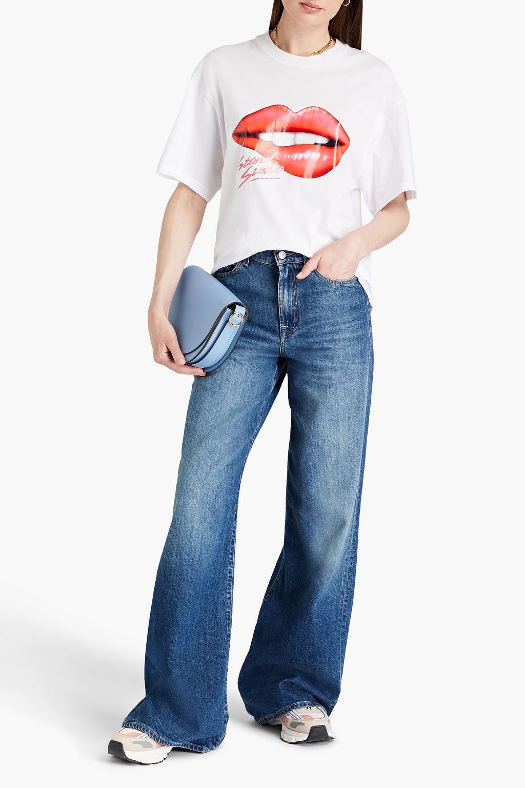 STAND STUDIO Printed cotton-jersey T-shirt