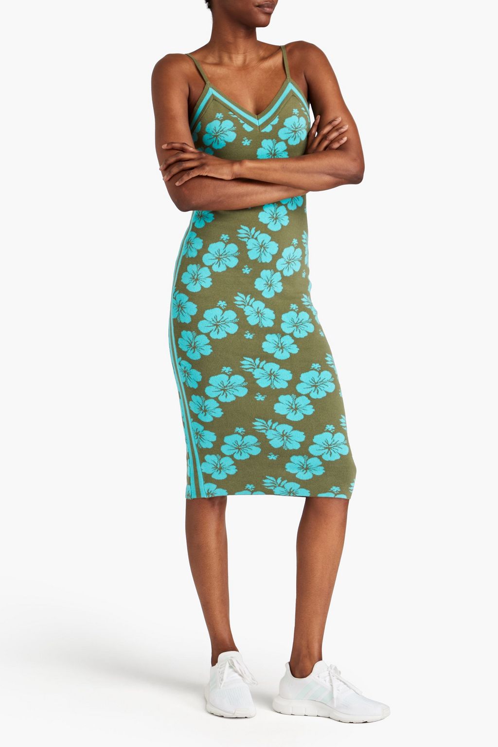 THE UPSIDE Aloha Lili cotton-blend jacquard dress