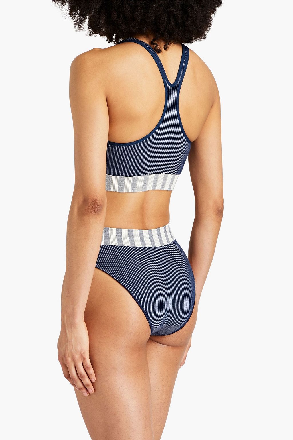 BASERANGE Bell ribbed cotton-blend mid-rise briefs
