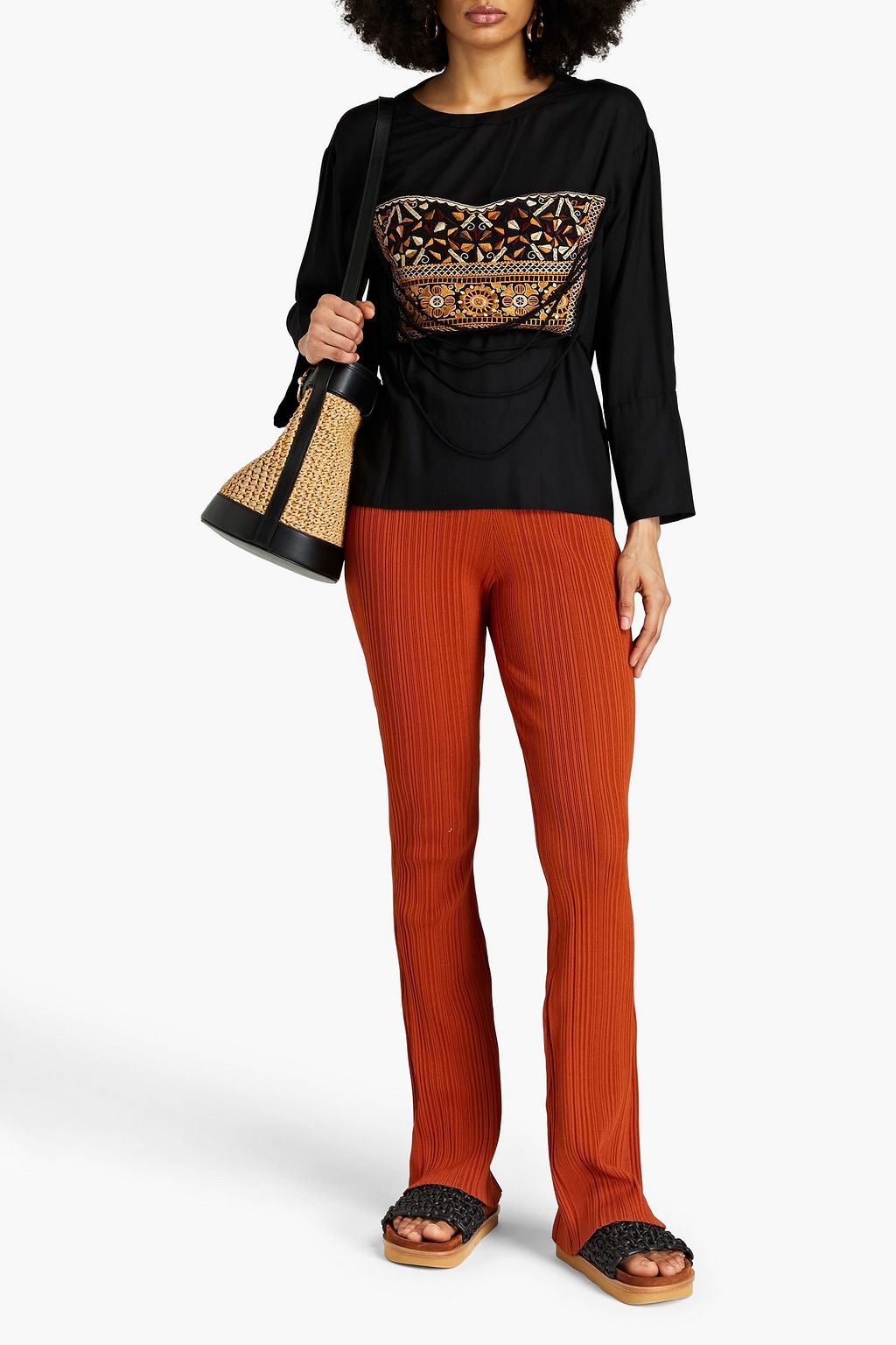 ANTIK BATIK Bettina embroidered woven blouse