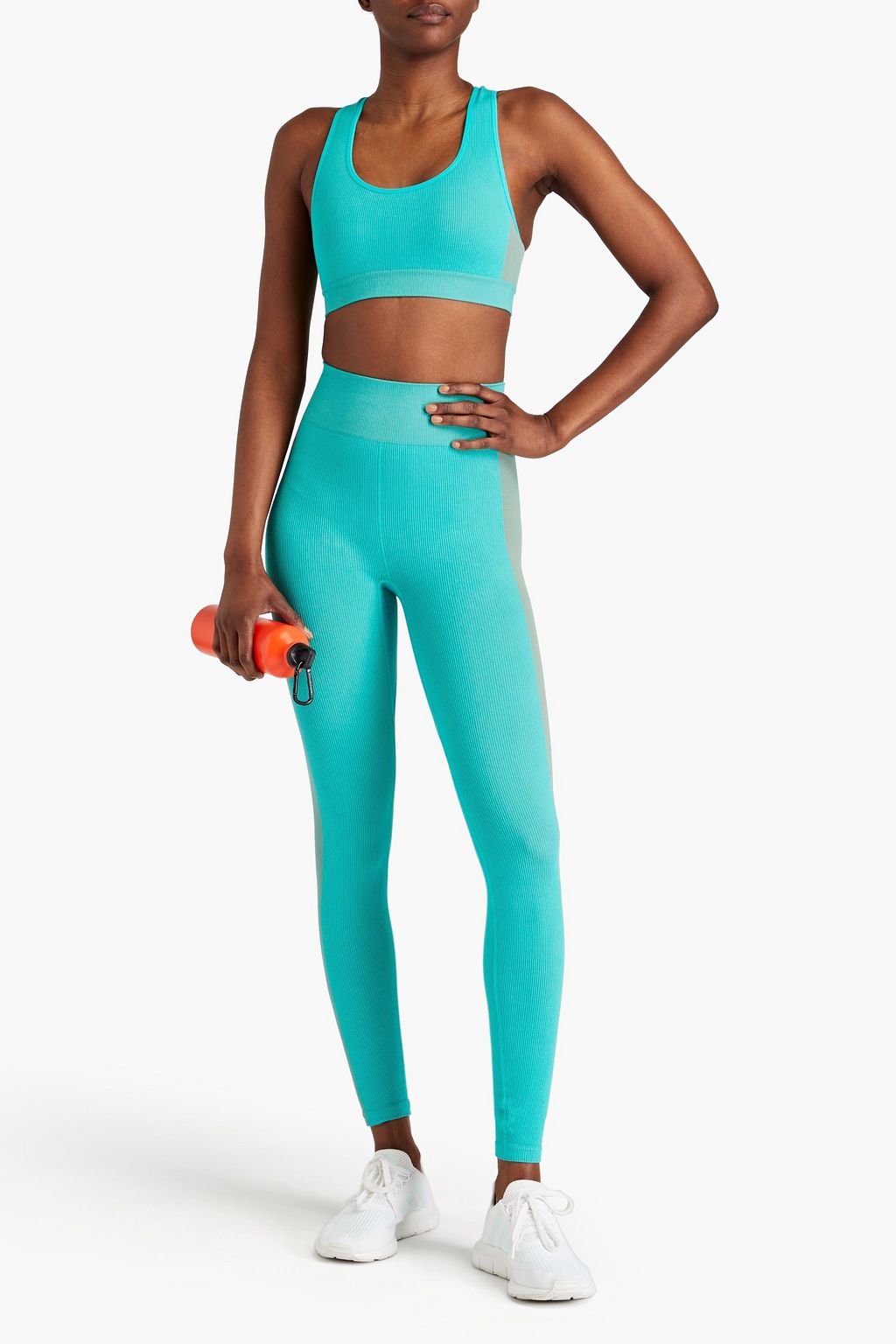 THE UPSIDE Ribbed stretch-jersey leggings