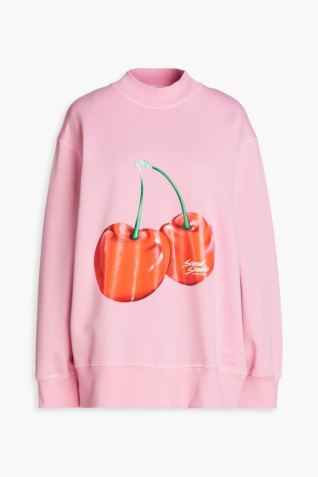 STAND STUDIO Oversized printed cotton-fleece sweatshirt | THE OUTNET