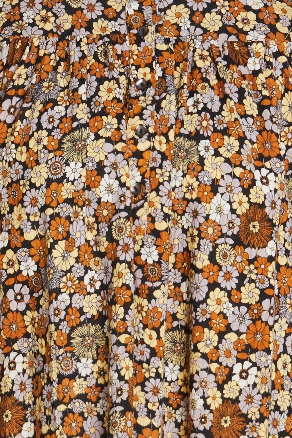 ANTIK BATIK Gathered floral-print cotton shirt
