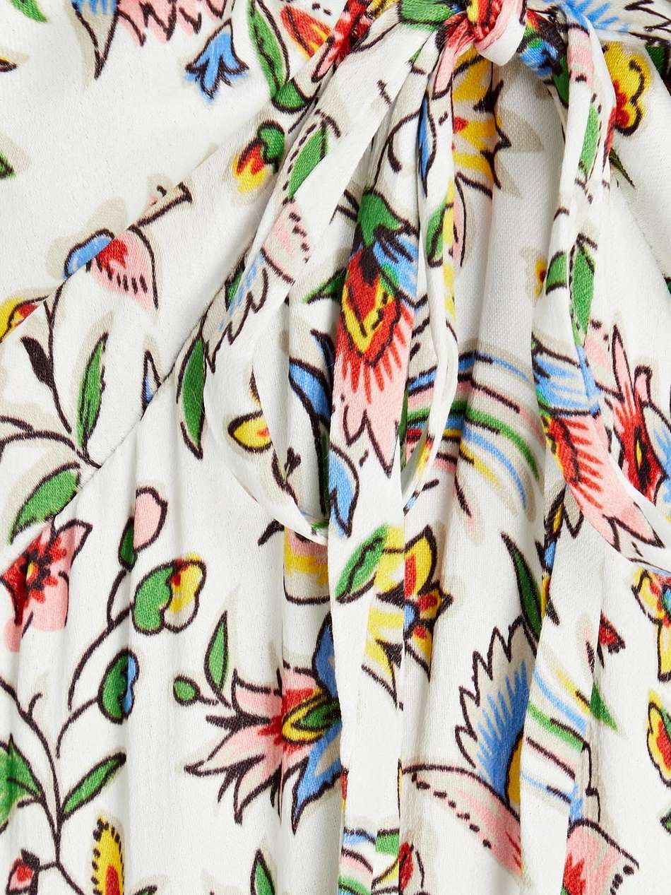 off-the-shoulder printed satin-crepe midi dress