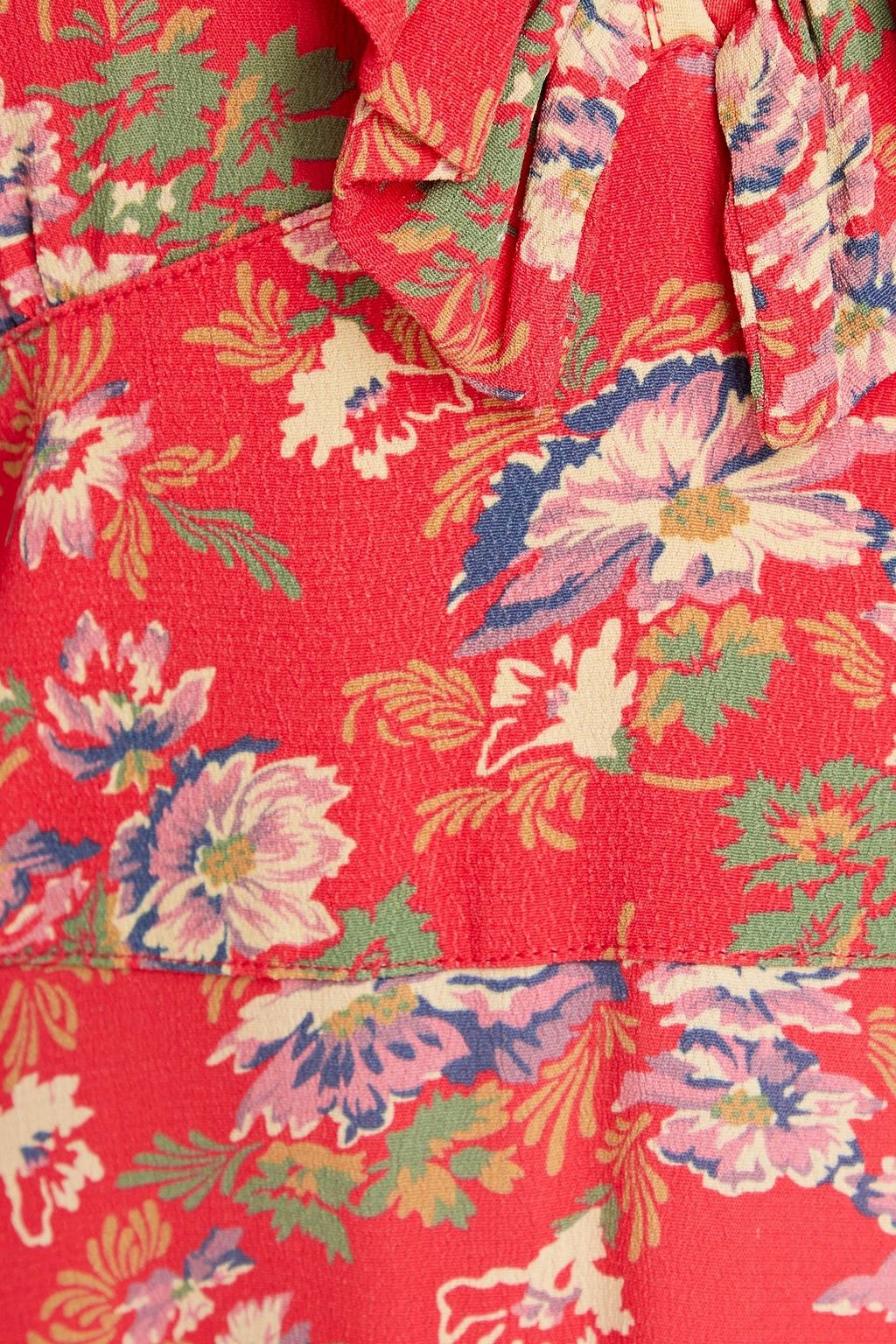 BYTIMO Cutout gathered floral-print crepe maxi dress