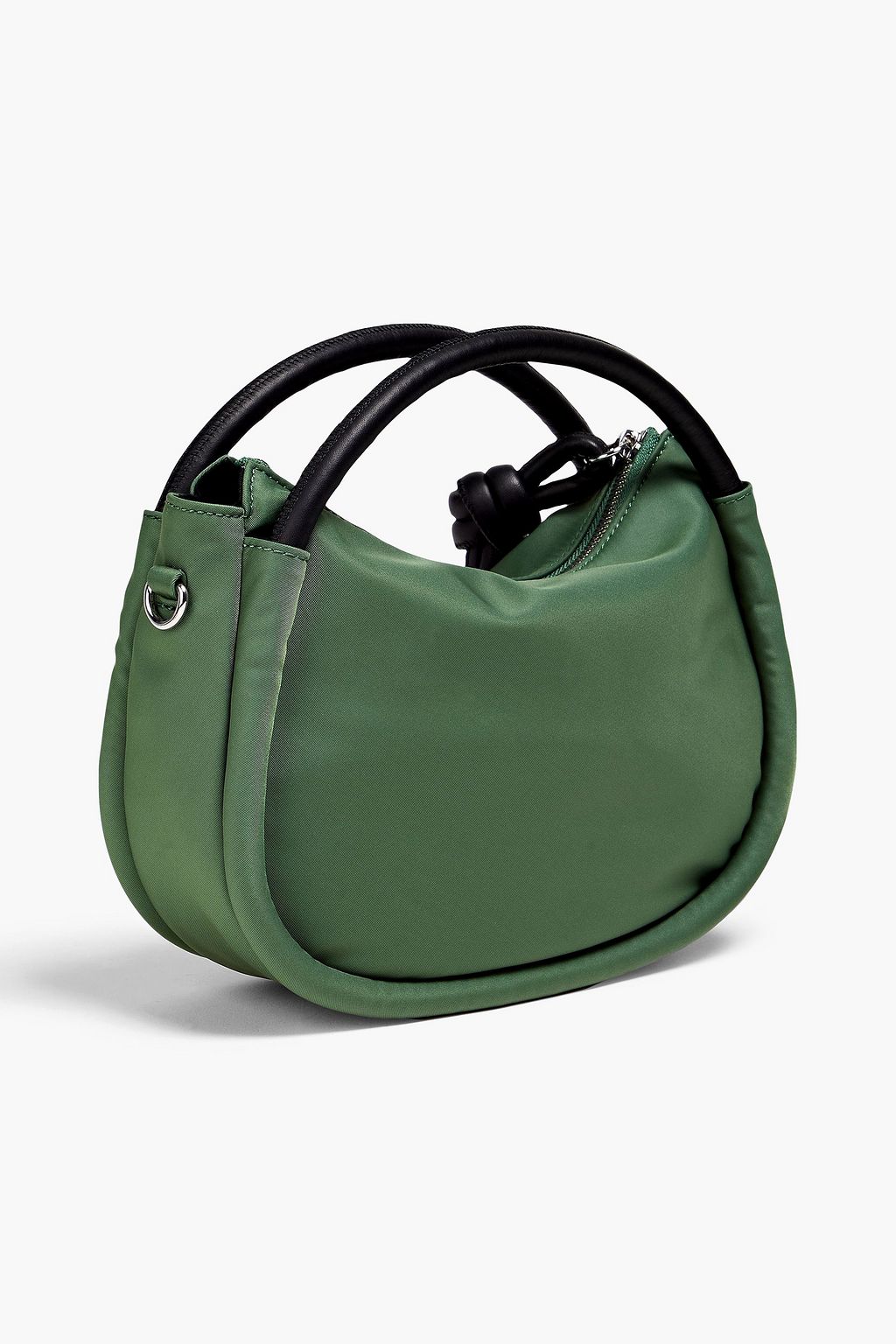 GANNI Leather-trimmed shell tote