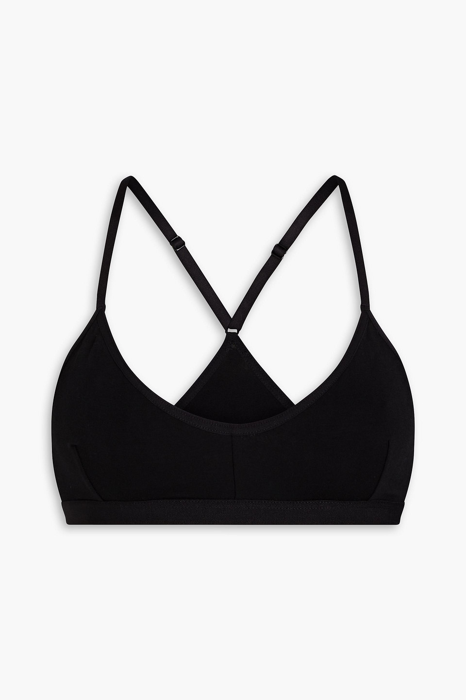 Bamboo-blend jersey bra top