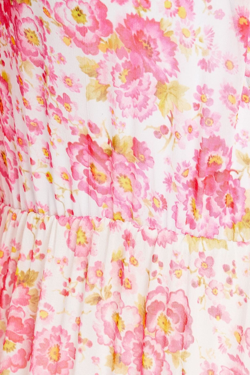 BYTIMO Maxikleid aus Crêpe mit Blumenprint und Cut-outs