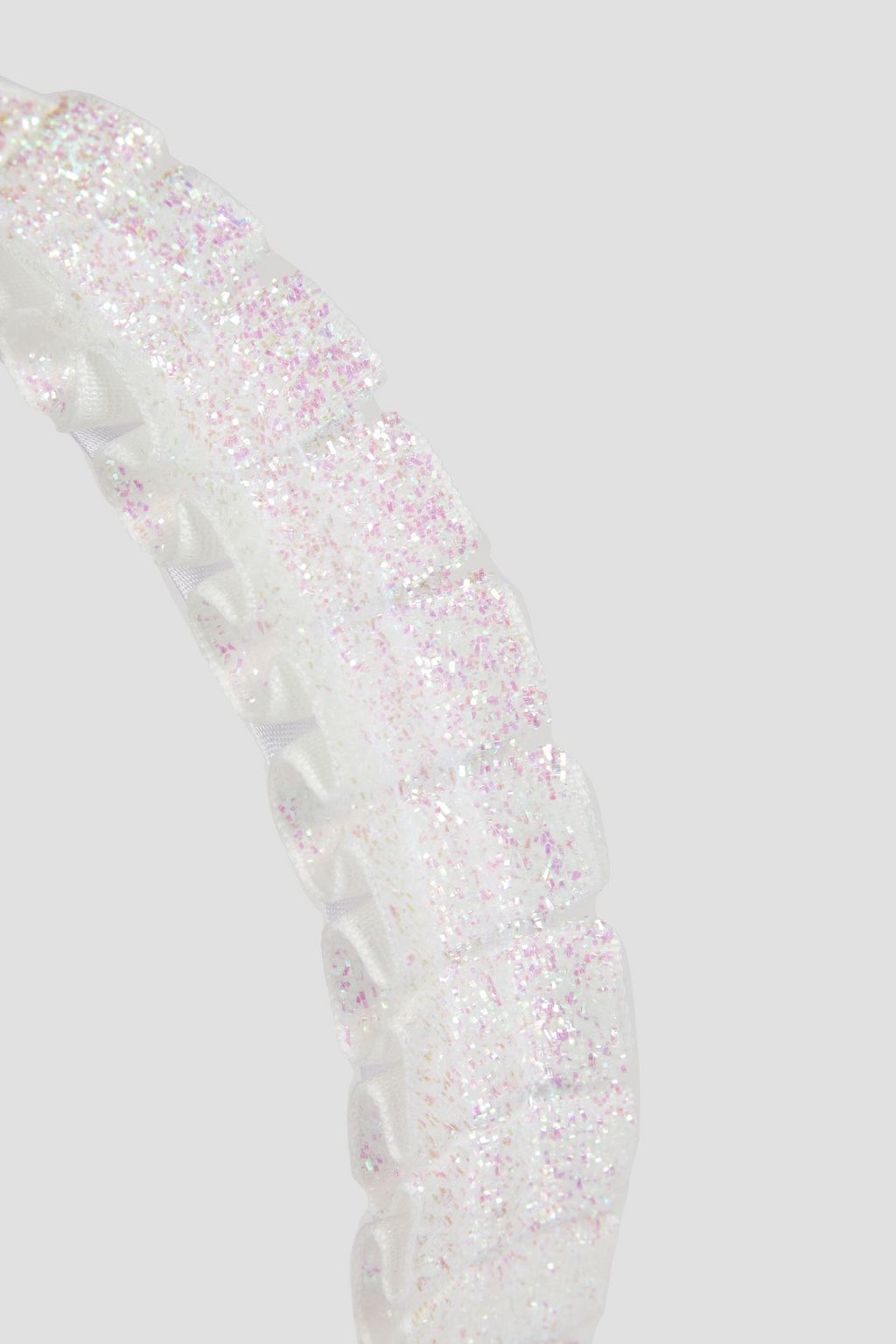 EUGENIA KIM Rafaela ruffled metallic velvet headband