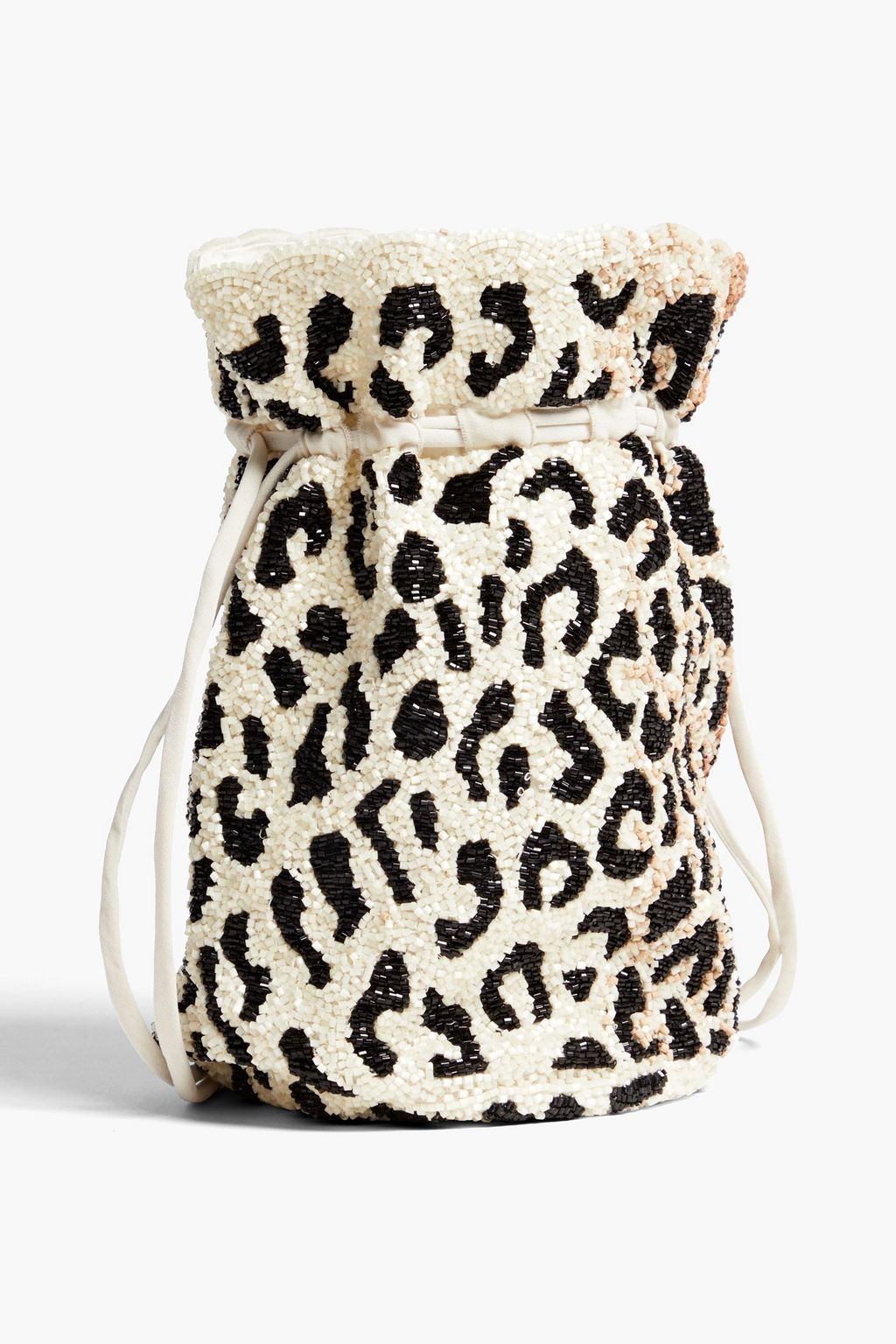 GANNI Beuteltasche aus Chiffon mit Zierperlen