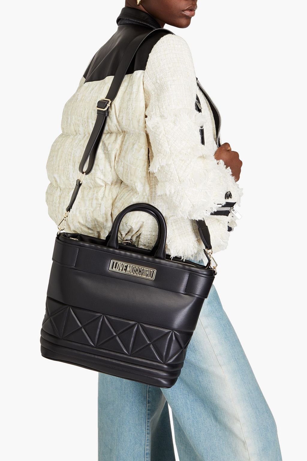 LOVE MOSCHINO Quilted faux leather tote