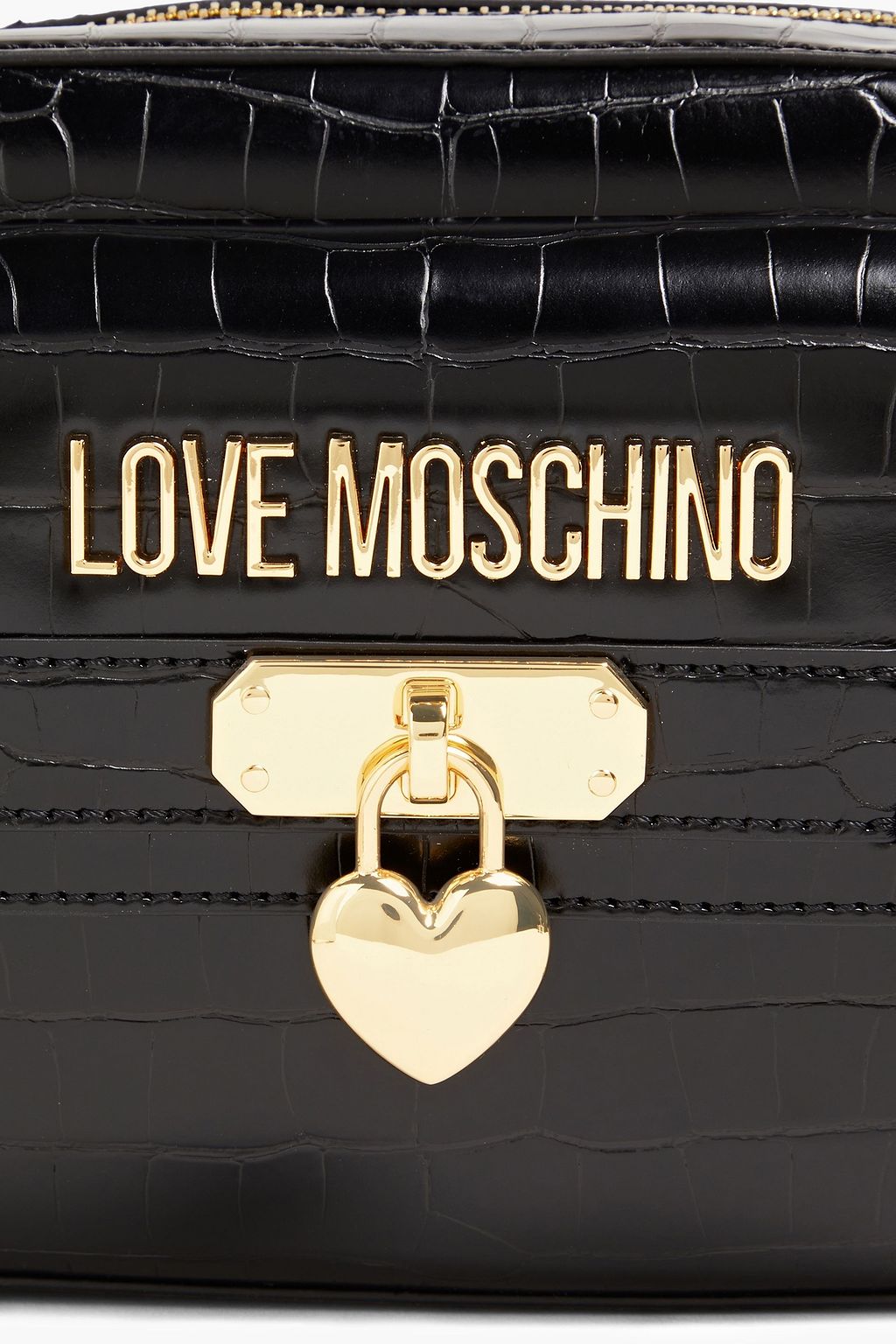 LOVE MOSCHINO Faux croc-effect leather cross-body bag