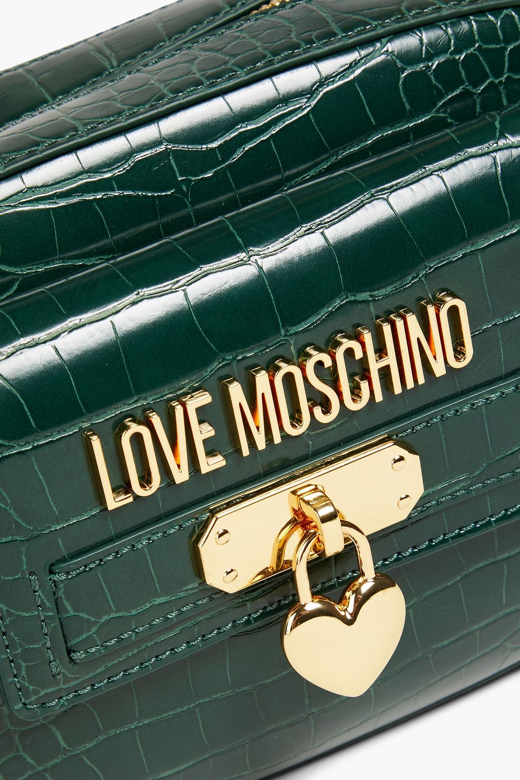 LOVE MOSCHINO Faux croc-effect leather cross-body bag