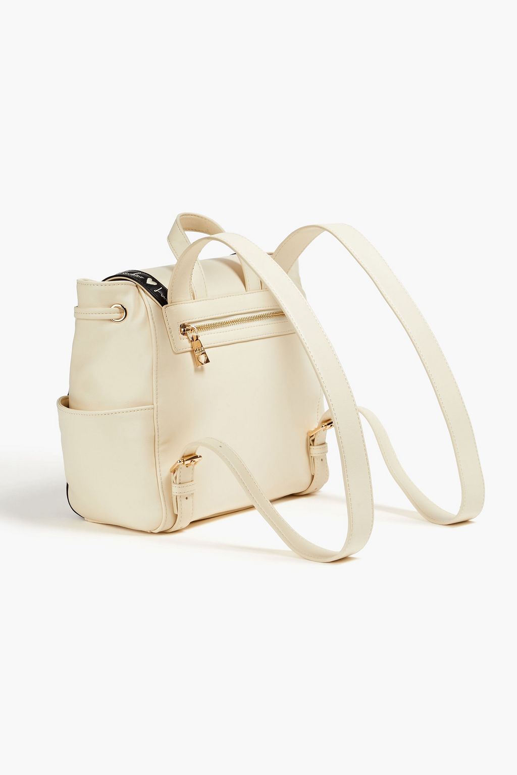 LOVE MOSCHINO Embroidered faux leather backpack