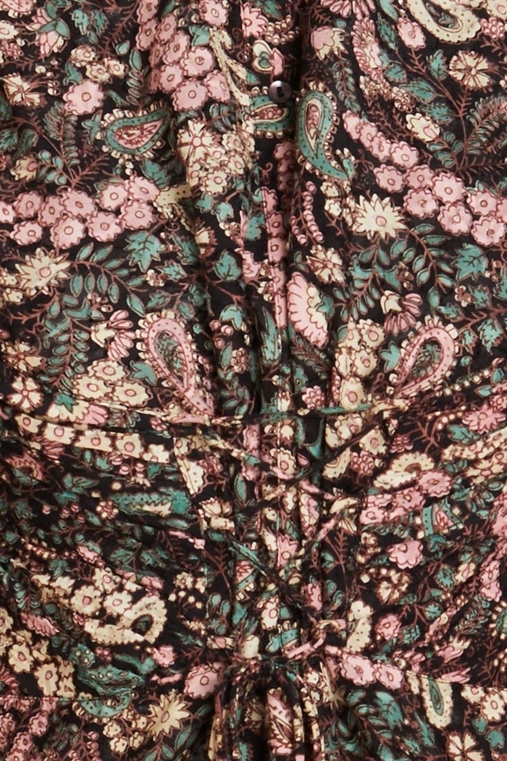 ANTIK BATIK فستان قصير من القطن مزين بطبعات ومزود برباط