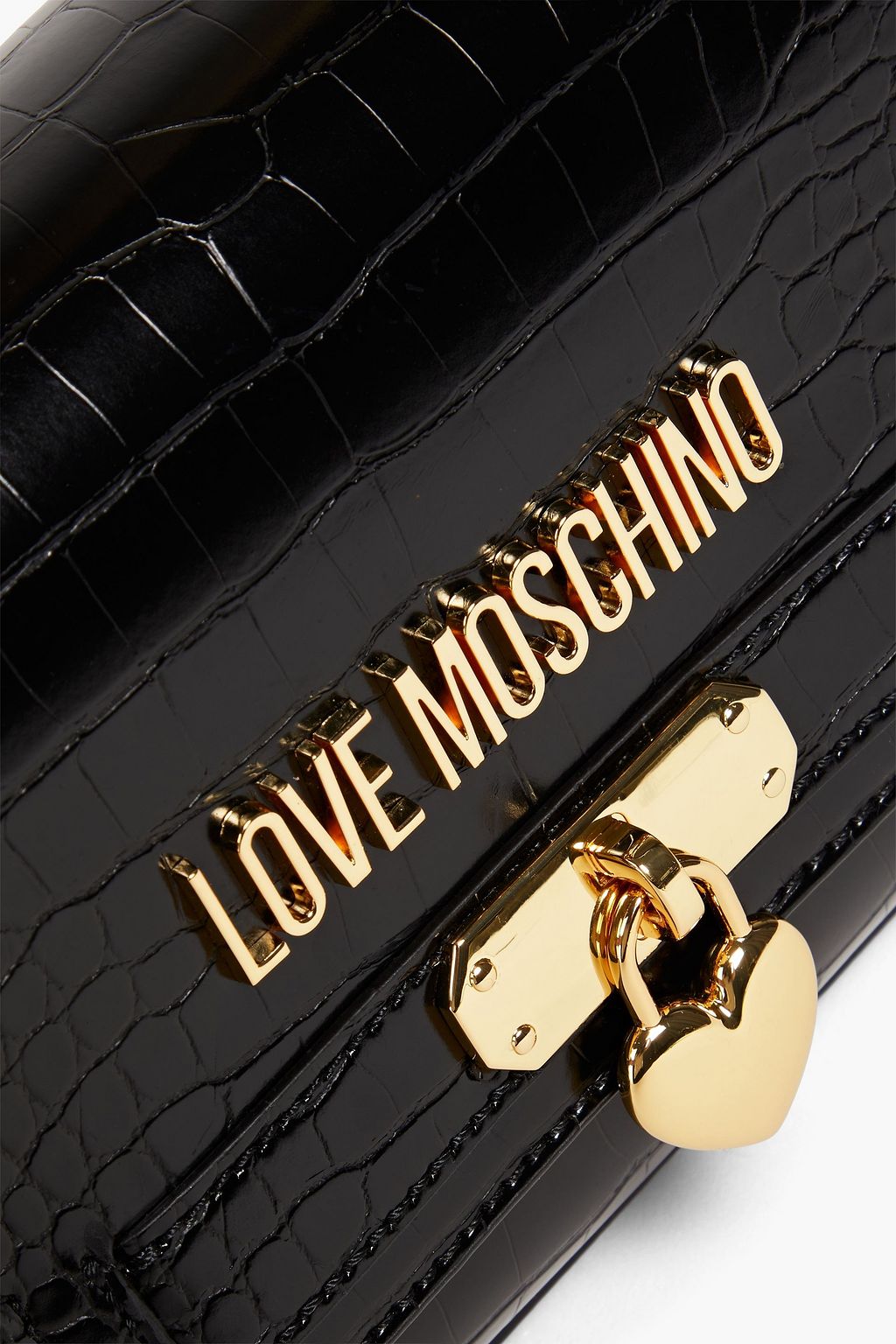 LOVE MOSCHINO Faux croc-effect leather shoulder bag