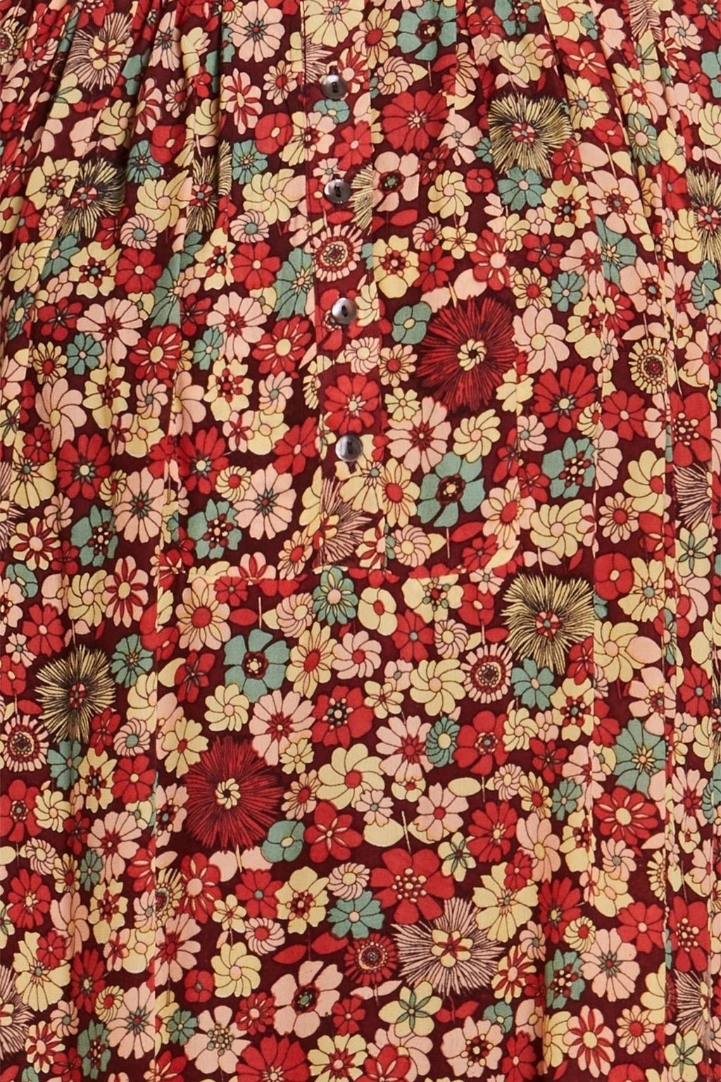 ANTIK BATIK فستان متوسط الطول «كولين» من قماش كريب دي شين بتصميم ملموم مزين بطبعات على شكل زهور