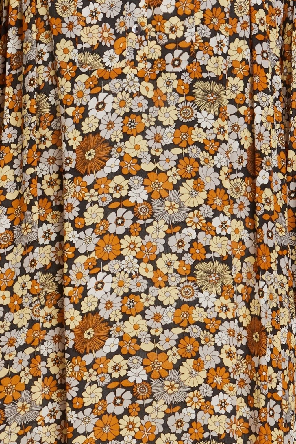 ANTIK BATIK فستان متوسط الطول «كولين» من قماش كريب دي شين بتصميم ملموم مزين بطبعات على شكل زهور