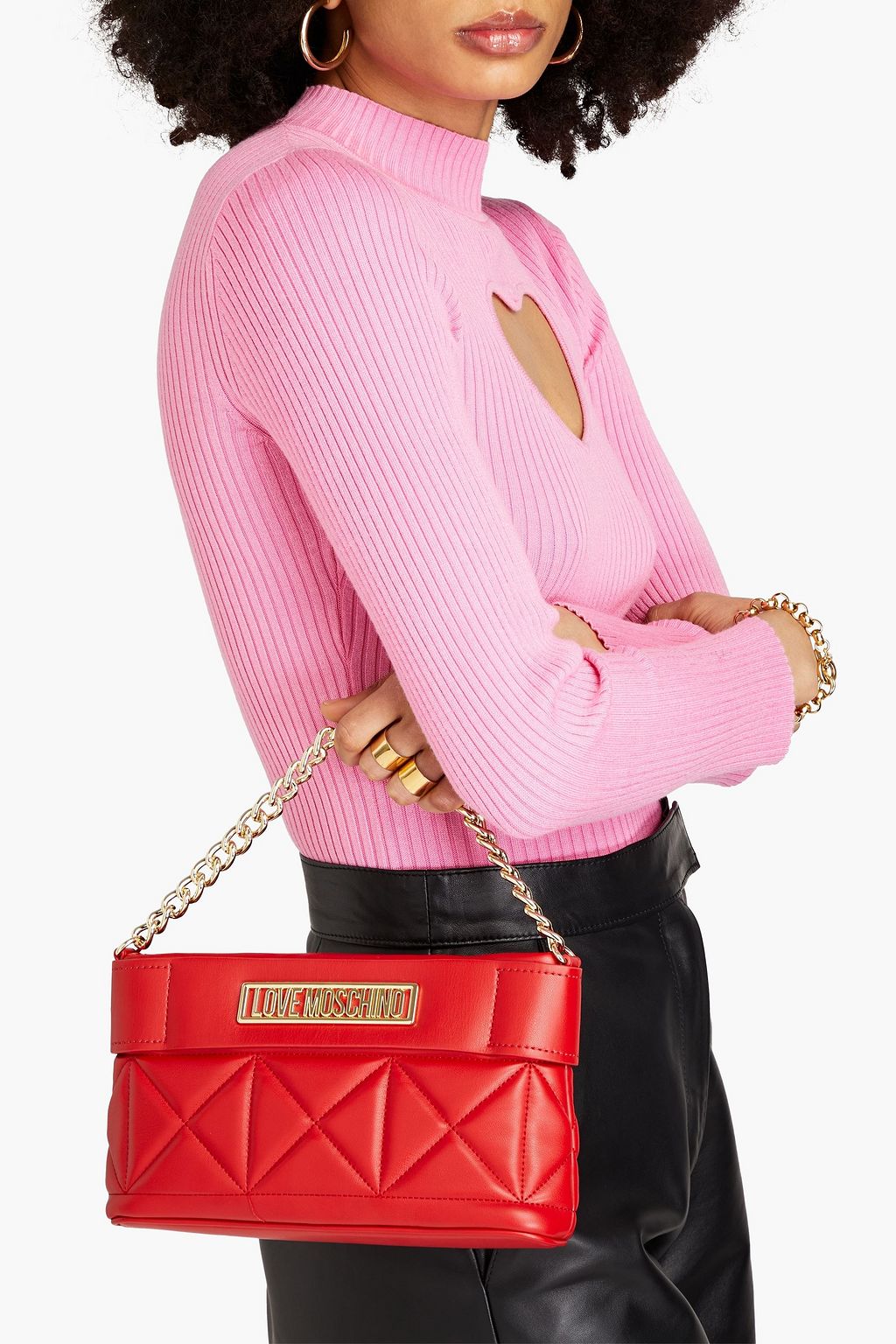 LOVE MOSCHINO Quilted faux leather tote