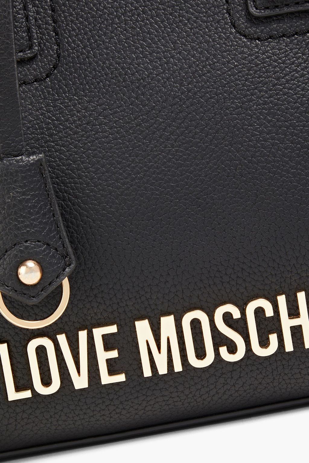 LOVE MOSCHINO Studded faux pebbled-leather tote
