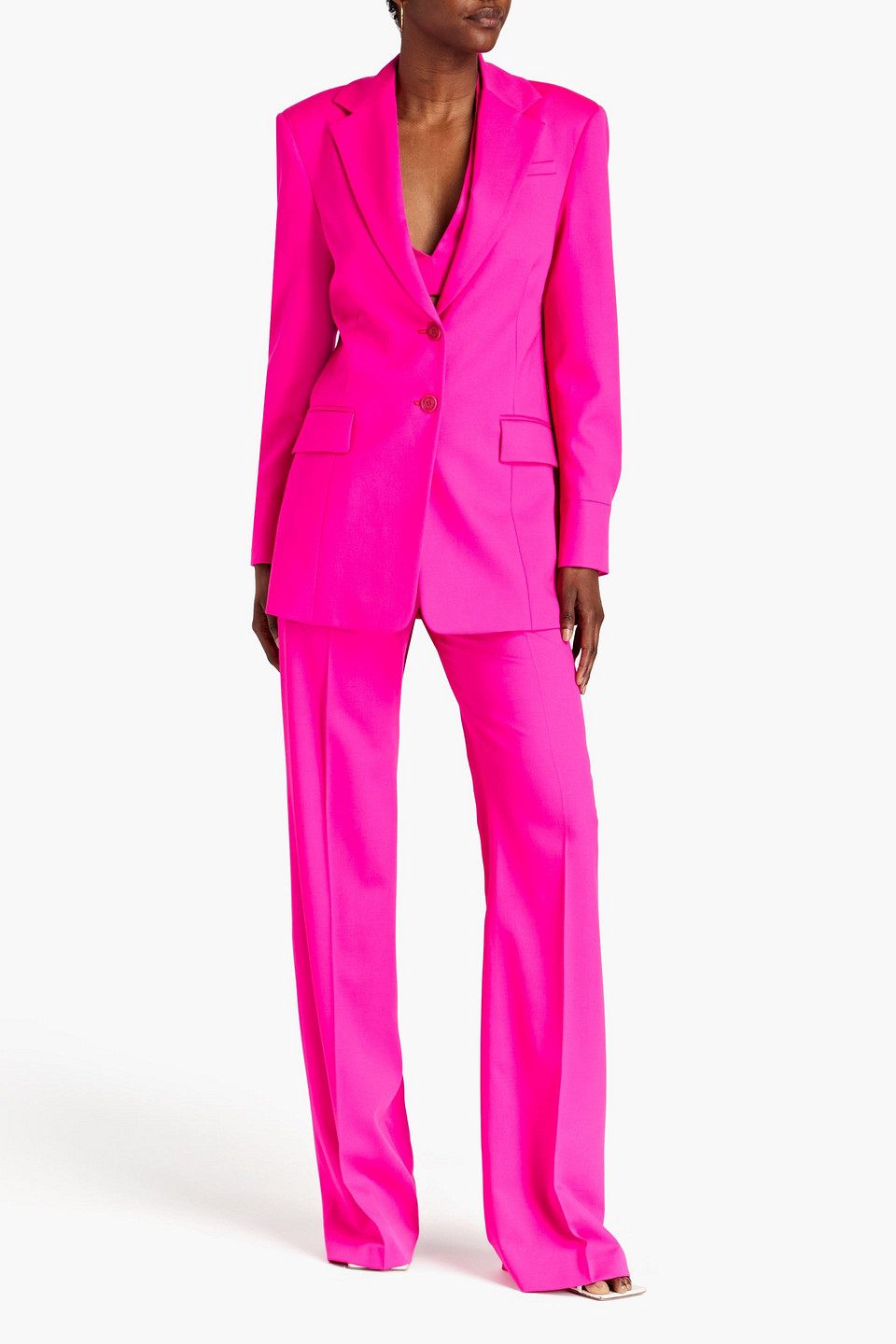 Shop Altuzarra Wool-blend Twill Blazer In Bright Pink