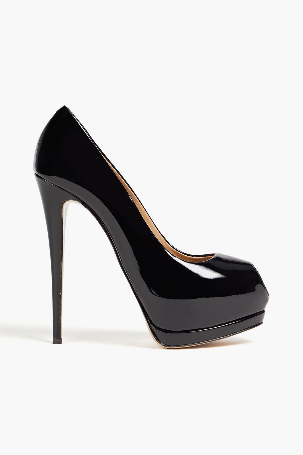 GIUSEPPE ZANOTTI Sharon 105 faux patent-leather platform pumps | THE OUTNET