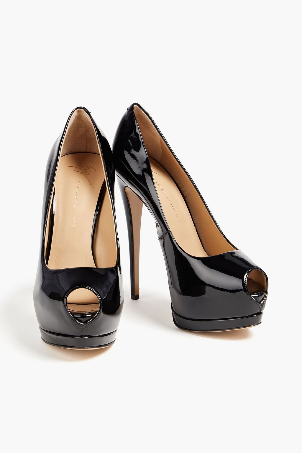 GIUSEPPE ZANOTTI 샤론 105 스웨이드 플랫폼 펌프스