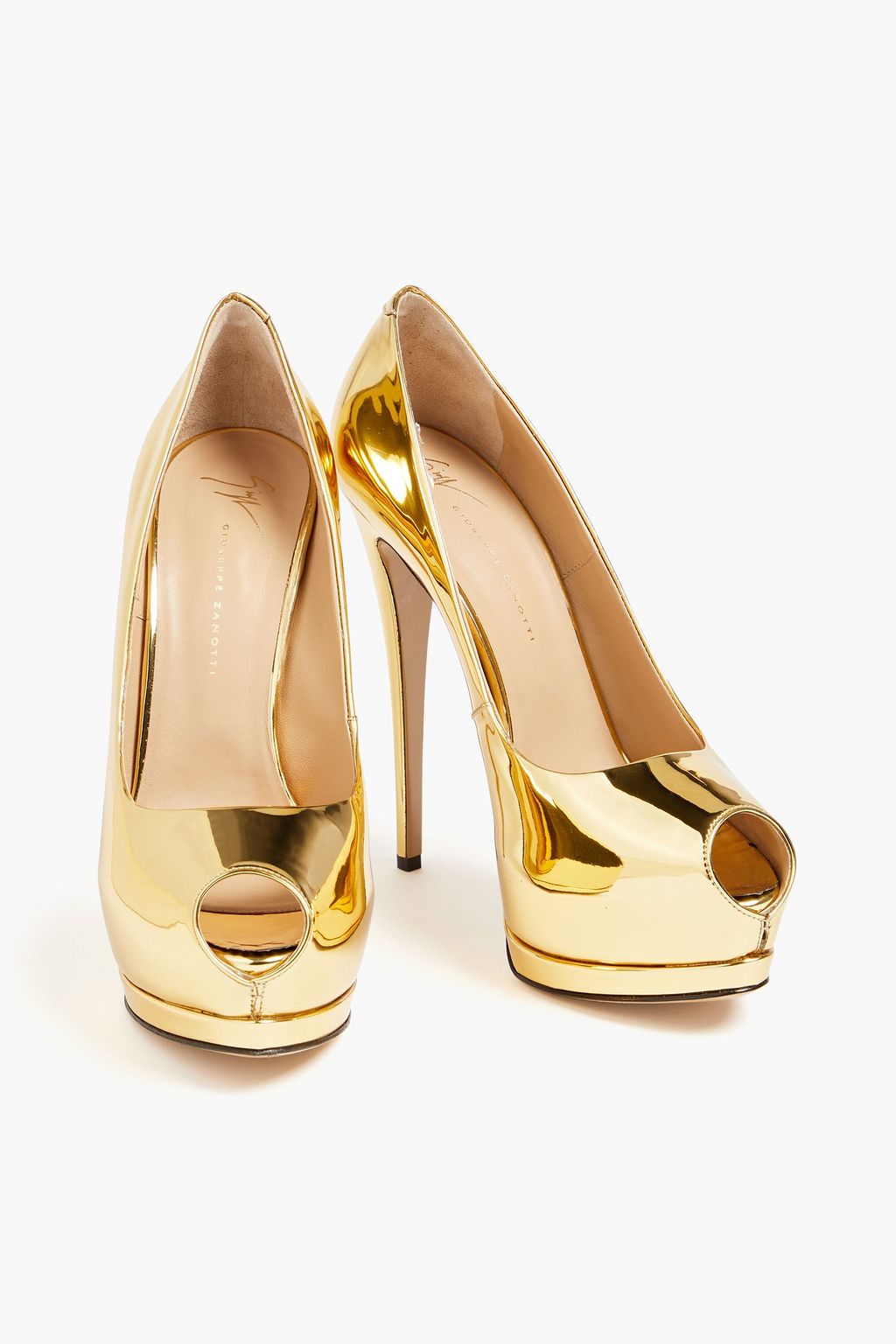 GIUSEPPE ZANOTTI 샤론 105 스웨이드 플랫폼 펌프스