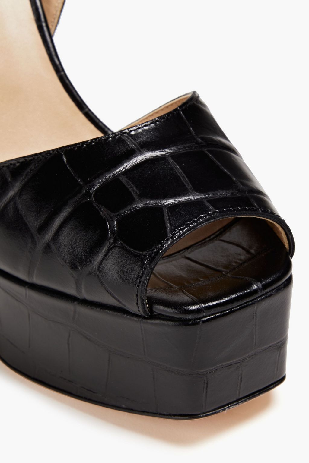 GIUSEPPE ZANOTTI Betty croc-effect leather platform sandals
