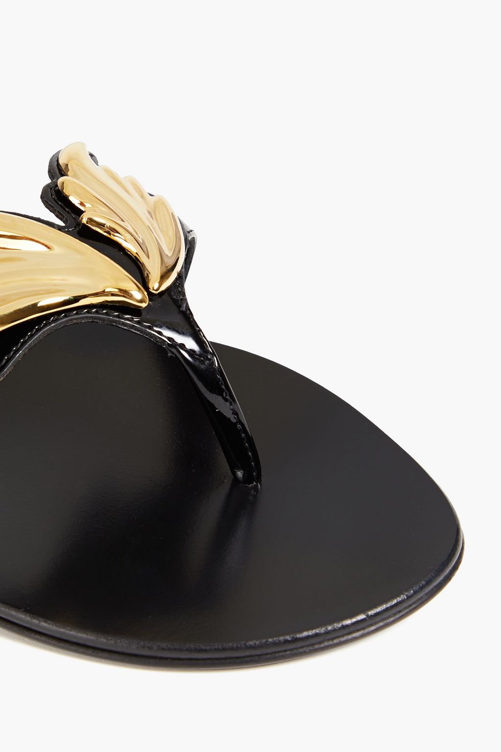 GIUSEPPE ZANOTTI Rock 10 embellished faux patent-leather sandals