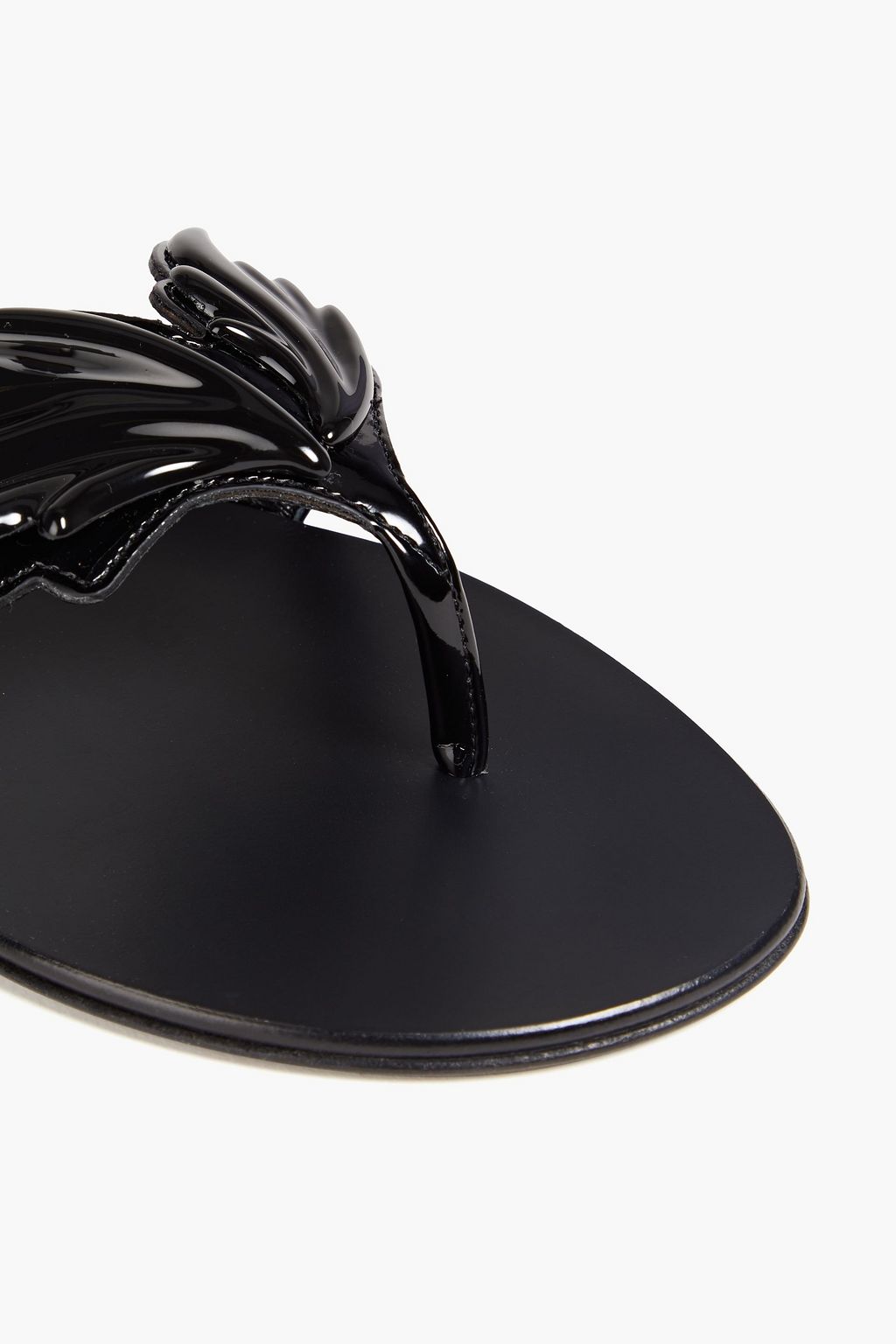 GIUSEPPE ZANOTTI Rock 10 embellished faux patent-leather sandals