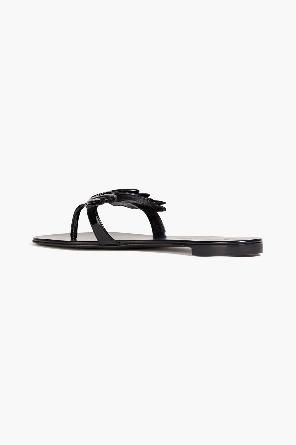 GIUSEPPE ZANOTTI Rock 10 embellished faux patent-leather sandals