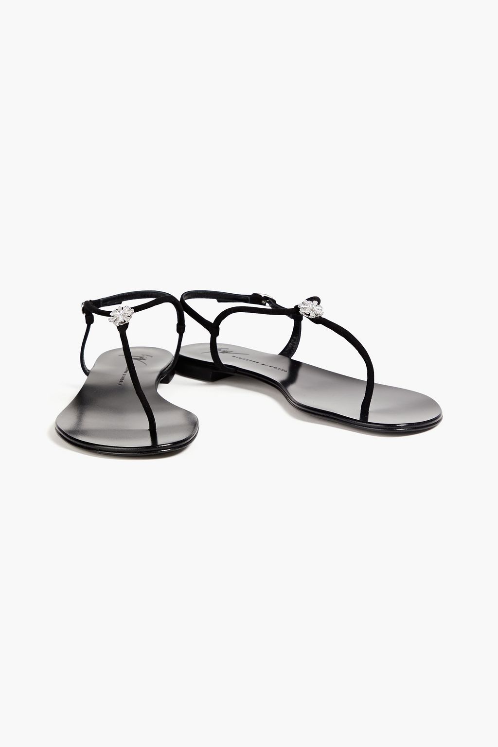 GIUSEPPE ZANOTTI Rock 10 crystal-embellished suede sandals