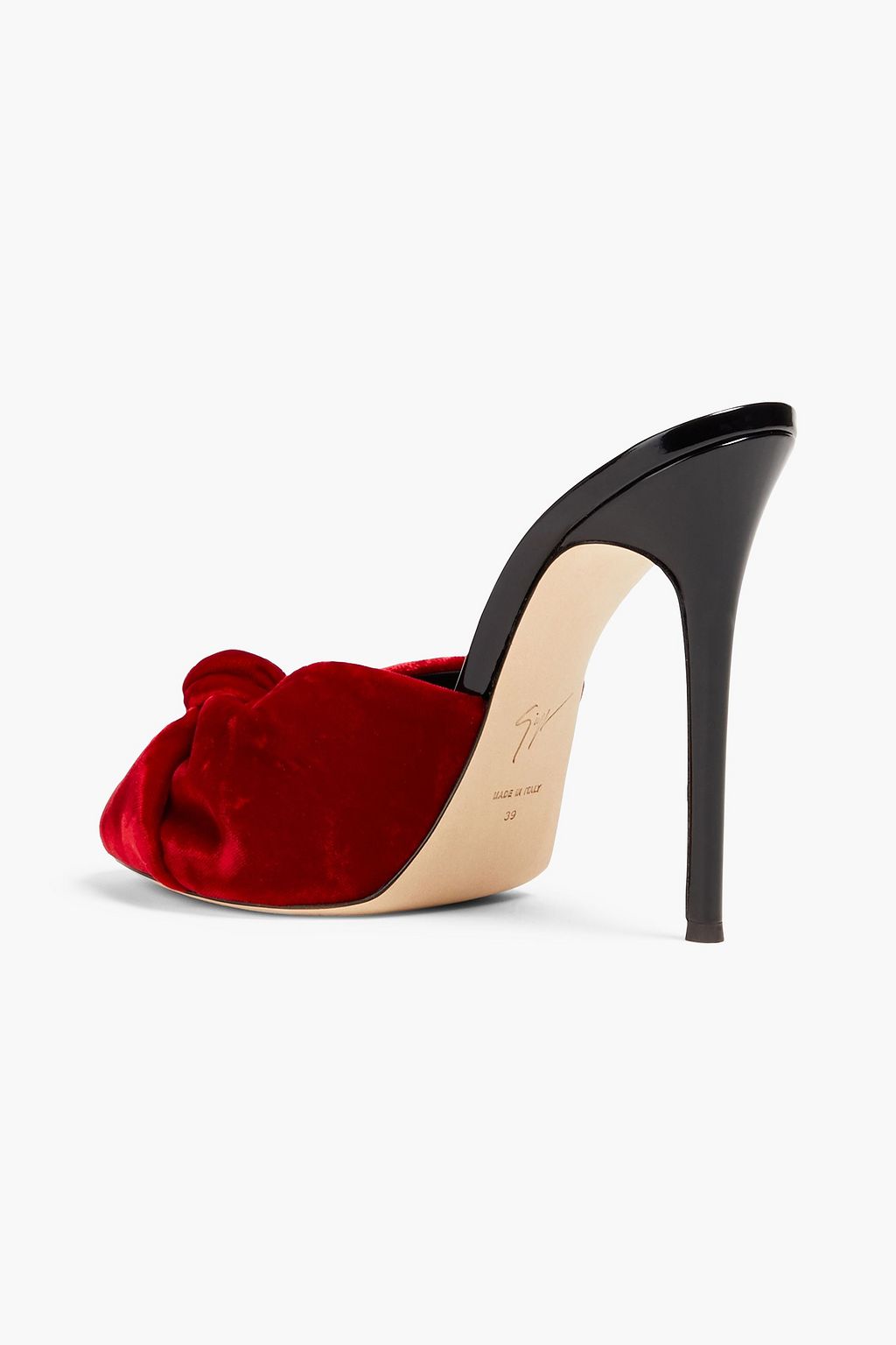 GIUSEPPE ZANOTTI Coline 110 knotted velvet mules