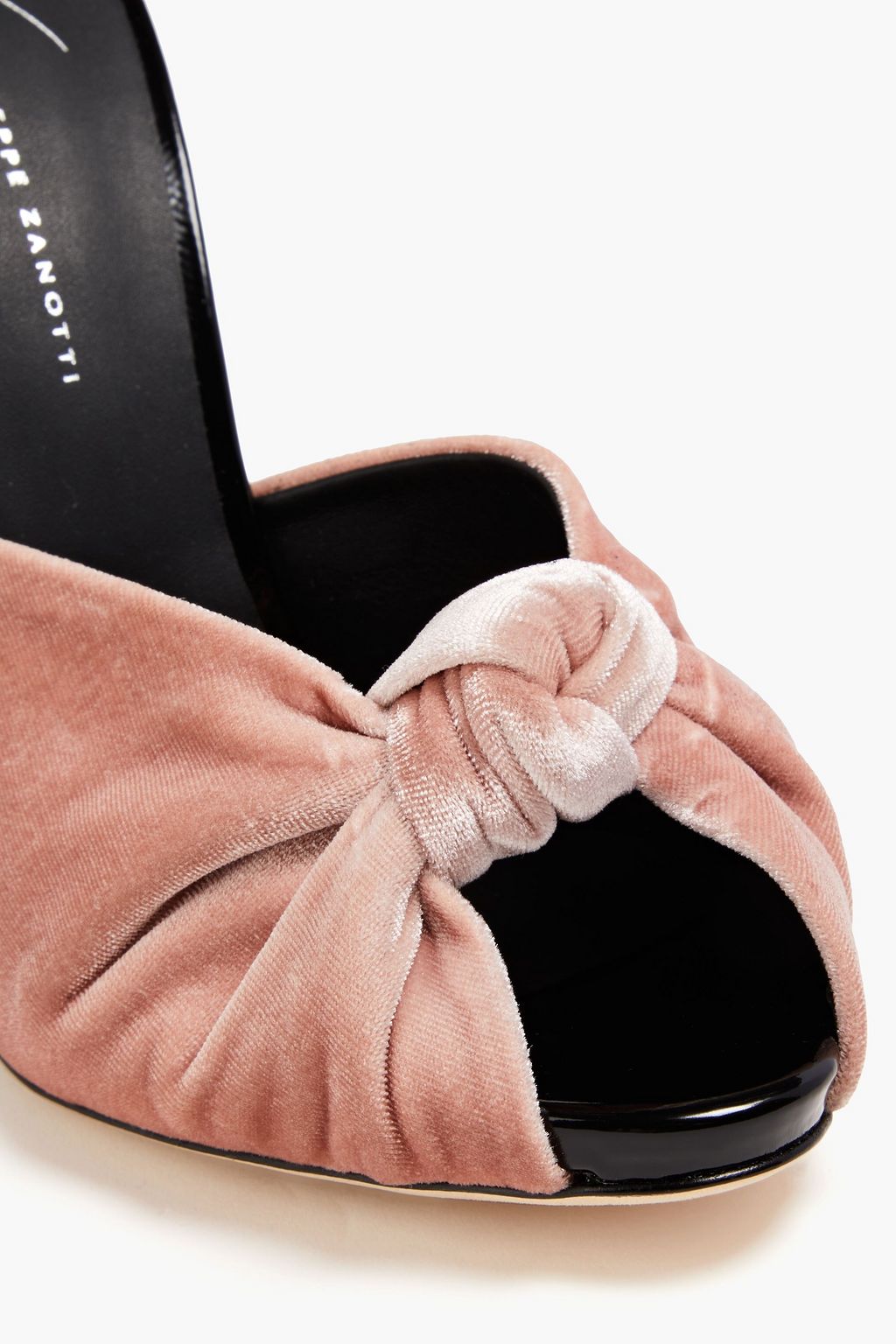 GIUSEPPE ZANOTTI Coline 110 knotted velvet mules